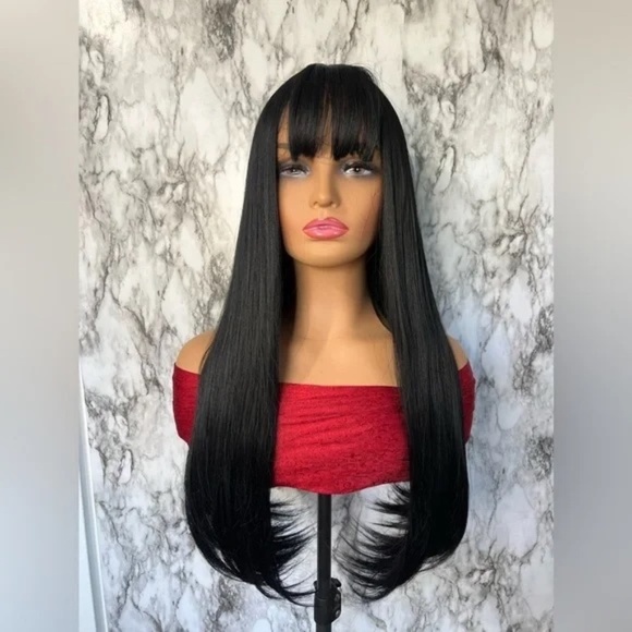 Gorgeous Wig Synthetic High Quality, Human hair appearance, Black Long Thick Hai - Picture 2 of 5